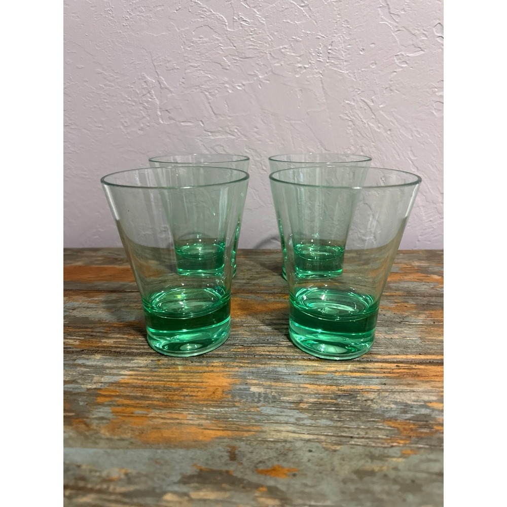 Plastic Lowball glasses set of 4 green